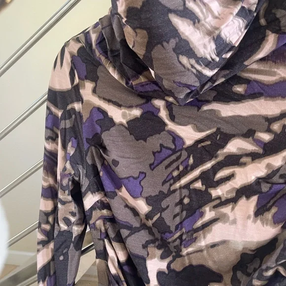 VINTAGE RARE ESCADA HOODED PURPLE DRESS